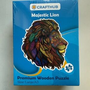 CraftHub Majestic Lion Wooden Puzzle